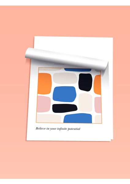 Çerçevesiz Poster, Belief Geometrik Desen, Çalışma Odası Dekoru Poster No: 112217 fiyatları