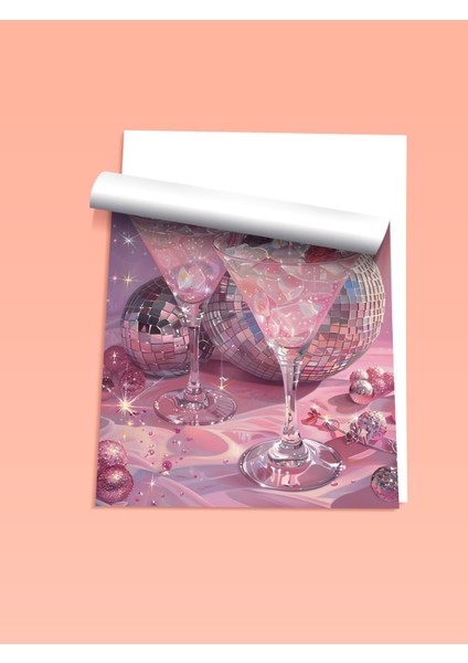 Çerçevesiz Poster, Pembe Kokteyl Kadehleri, Mutfak Dekoru Poster No: 111997 fiyatları