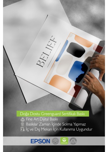 Çerçevesiz Poster, Belief Geometrik Desen, Çalışma Odası Dekoru Poster No: 112217