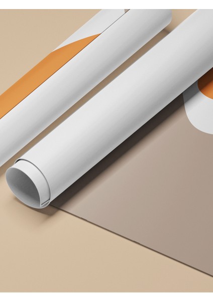 Çerçevesiz Poster, Turuncu ve Bej Soyut Desen, Çalışma Odası Dekoru Poster No: 112337 fırsatları