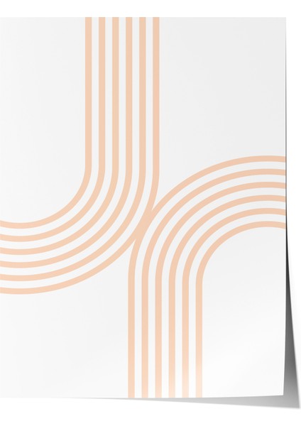 Çerçevesiz Poster, Minimal Çizgiler, Çalışma Odası Dekoru Poster No: 112324