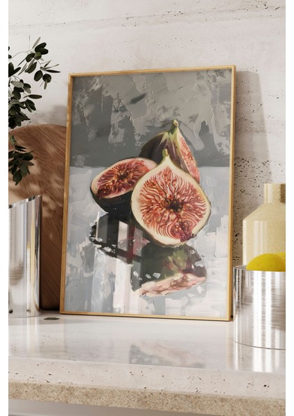 Ahşap Çerçeveli Tablo, Incir Meyvesi Fotoğraf, Mutfak Dekoru Poster No: 111969 fırsatları