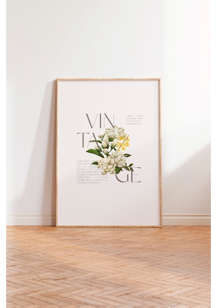 Ahşap Çerçeveli Tablo, Beyaz Çiçek Minimalist, Ofis Dekoru Poster No: 111828 modelleri