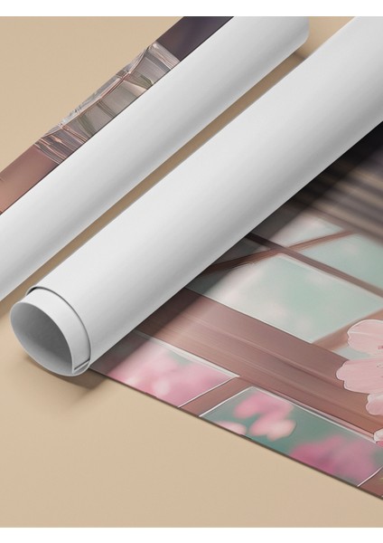 Çerçevesiz Poster, Vazoda Pembe Çiçekler, Salon Dekoru Poster No: 111633 fırsatları