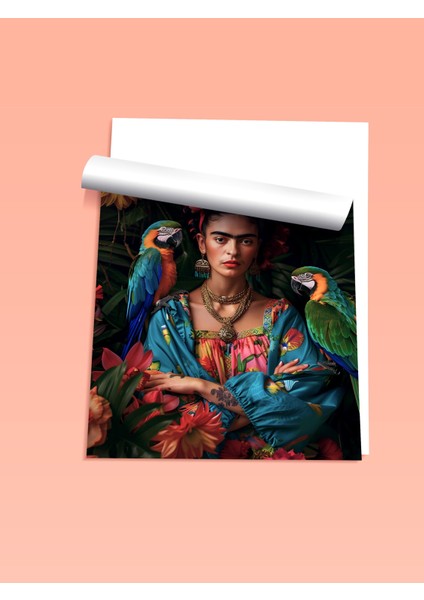 Çerçevesiz Poster, Frida Kahlo Portre, Salon Dekoru Poster No: 112021 fiyatları