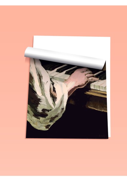 Çerçevesiz Poster, Piyano Çalan Eller, Salon Dekoru Poster No: 112084 fiyatları