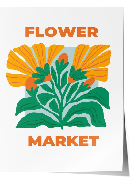 Çerçevesiz Poster, Flower Market, Mutfak Dekoru Poster No: 111781