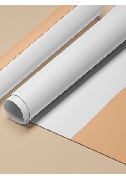 Çerçevesiz Poster, Turuncu Bej Minimal Desen, Çalışma Odası Dekoru Poster No: 112360 fırsatları