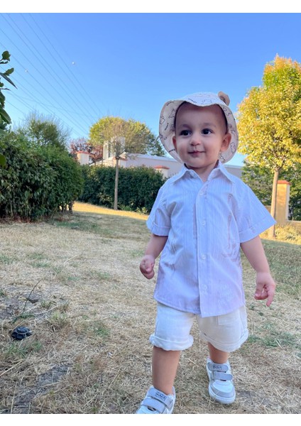 Keten Şort-Gömlek Alt Üst Takım