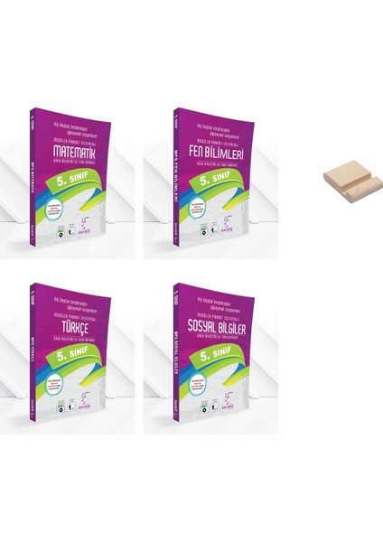 Karekök Yayınları 5. Sınıf Mps Matematik Fen Bilimleri Türkçe ve Sosyal Konu Anlatımı 4lü Set + Telefon Tutucu