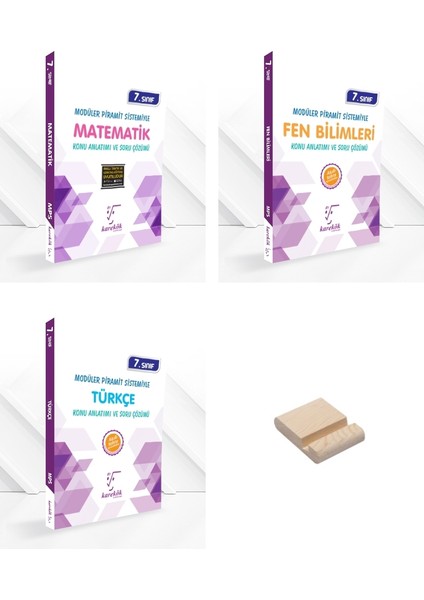 Karekök Yayınları 7. Sınıf Mps Matematik Fen Bilimleri ve Türkçe Konu Anlatımı 3lü Set + Telefon Tutucu