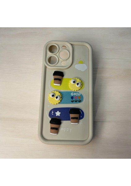 iPhone 14 Pro Max Uyumlu Kabartma Desenli Şık Kaliteli Silikon Telefon Kılıfı