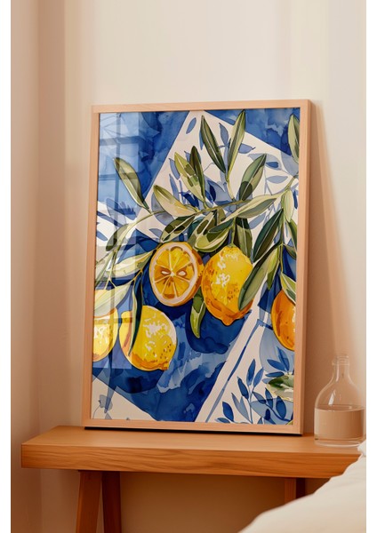 Ahşap Çerçeveli Tablo, Limon Dalları, Mutfak Dekoru Poster No: 112022 fiyatları