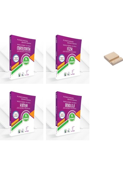 Karekök Yayınları 9. Sınıf Mps Matematik Fizik Kimya ve Biyoloji Konu Anlatımı 4lü Set + Telefon Tutucu