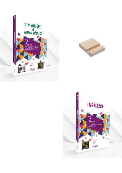 Karekök Yayınları 7. Sınıf Din Kültürü ve Ingilizce Soru Bankası + Telefon Tutucu