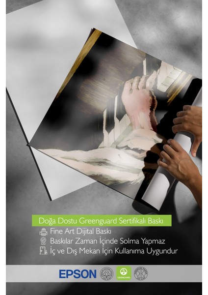 Ahşap Çerçeveli Tablo, Piyano Çalan Eller, Salon Dekoru Poster No: 112084