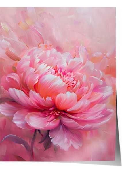 Çerçevesiz Poster, Pembe Çiçek Makro Fotoğraf, Yatak Odası Dekoru Poster No: 111925