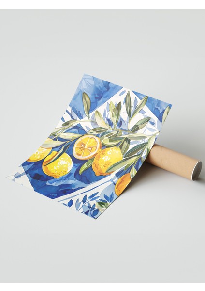 Çerçevesiz Poster, Limon Dalları, Mutfak Dekoru Poster No: 112022 modelleri