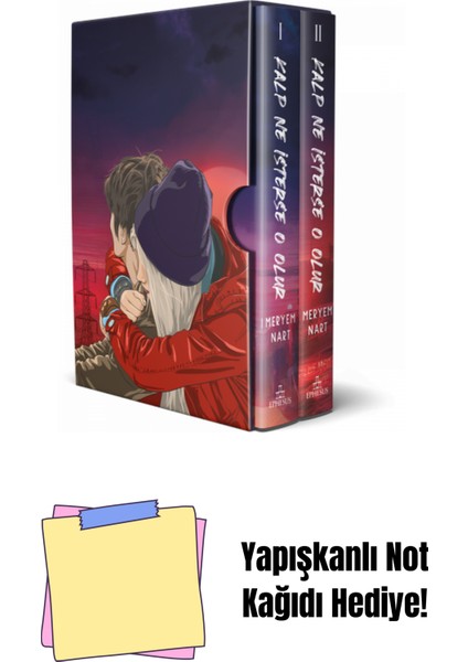 Set- Kalp Ne Isterse O Olur (2 Kitap), Ciltli + Yapışkanlı Not Kağıdı