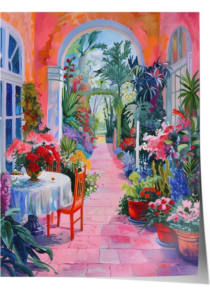 Çerçevesiz Poster, Renkli Sokak Manzarası, Salon Dekoru Poster No: 111931