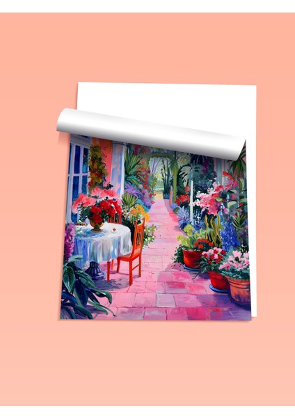 Çerçevesiz Poster, Renkli Sokak Manzarası, Salon Dekoru Poster No: 111931 fiyatları