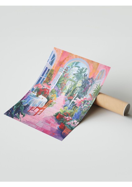 Çerçevesiz Poster, Renkli Sokak Manzarası, Salon Dekoru Poster No: 111931 modelleri