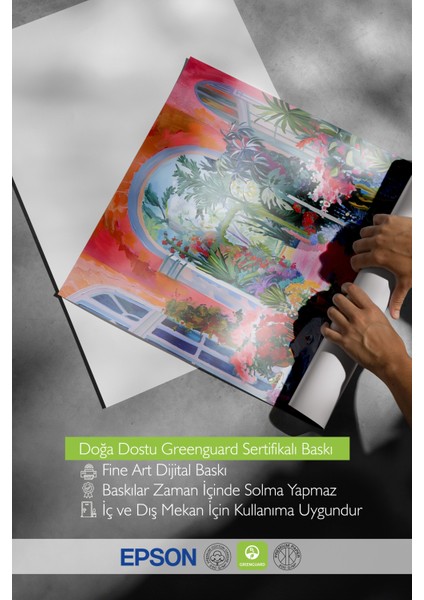 Çerçevesiz Poster, Renkli Sokak Manzarası, Salon Dekoru Poster No: 111931