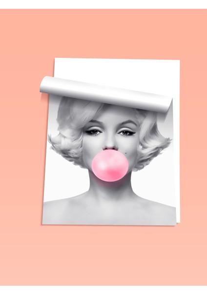 Çerçevesiz Poster, Siyah Beyaz Marilyn Monroe, Salon Dekoru Poster No: 111979 fiyatları