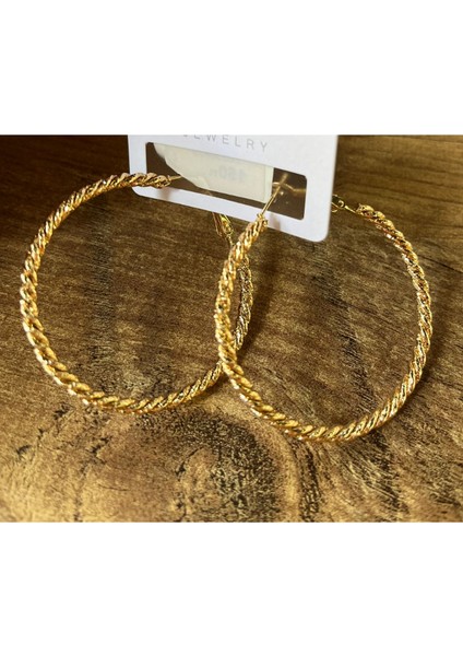 Lüks Figürlü Bronz Renk Halka Küpe fırsatları