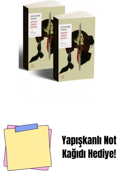 Monte Cristo Kontu (2 Cilt) + Yapışkanlı Not Kağıdı