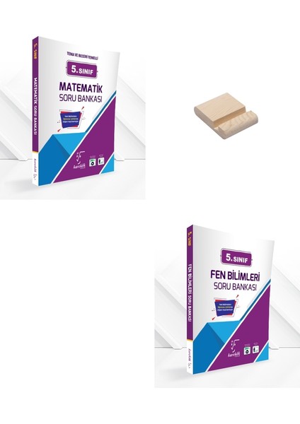 Karekök Yayınları 5. Sınıf Matematik ve Fen Bilimleri Soru Bankası + Telefon Tutucu