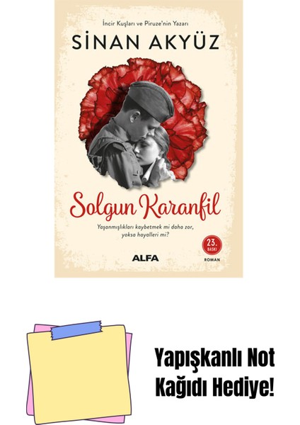 Solgun Karanfil + Yapışkanlı Not Kağıdı