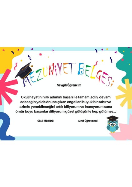 40 Adet Mezuniyet Belgesi, Özel ve Şık Tasarım, Hemen Teslim!