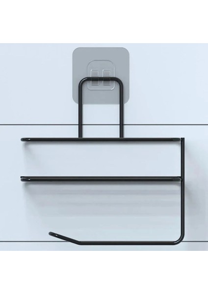 Buffer® Kendiliğinden Yapışkanlı Tuvalet Kağıdı Tutacağı ve Yedek Raf - Siyah Modern Metal Tasarım modelleri