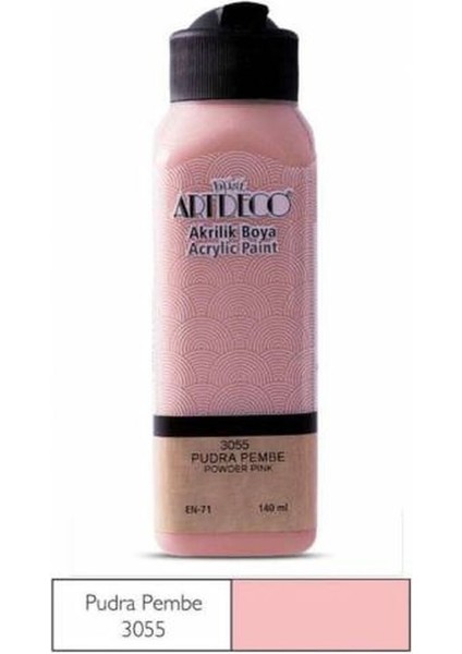 Pudra Pembe 140 ml Akrilik Boya, Canlı Renk, Kolay Kullanım, Ideal Sanat Malzemesi