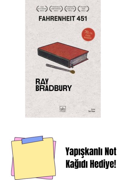 Fahrenheit 451 (70. Yıl Özel Baskısı) + Yapışkanlı Not Kağıdı