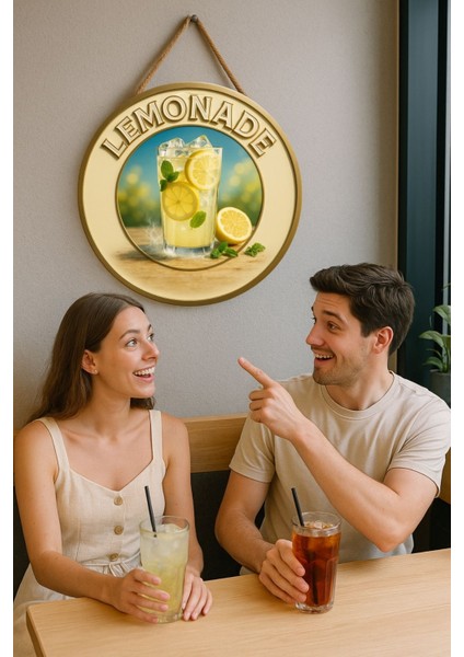 Lemonade Juice Limonata Temalı Kapı Süsü Tablosu – Limonlu Ferahlatıcı Cafe Büfe Duvar Dekoru fiyatları