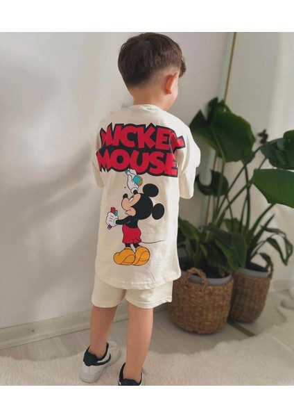 Mickey Mouse Baskılı ( Tişörtün Arka Kısmı Baskılı ) Erkek Alt-Üst Takım fiyatları