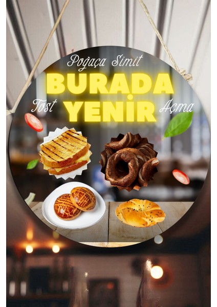 Büfe, Pastane, Fırın Dükkanı Için Duvar, Kapı, Çift Taraflı Askılı Pano Karşılama Tabelası