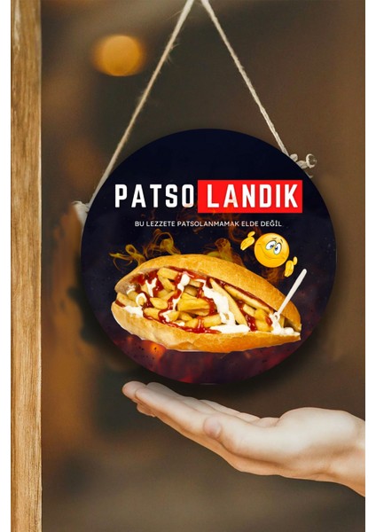 Patso Salonu Için Duvar, Kapı, Tek Taraflı Askılı Pano Karşılama Tabelası, Patso Dükkan Süs Dekor