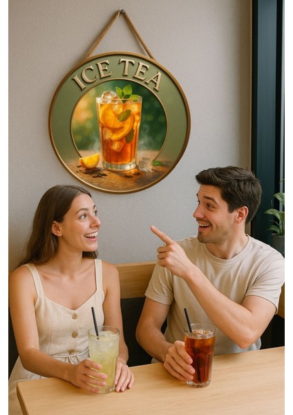 Ice Tea Temalı Kapı Süsü Tablosu – Soğuk Çay Konseptli Uv Baskılı Ferahlatıcı Cafe Büfe Duvar Dekoru fiyatları