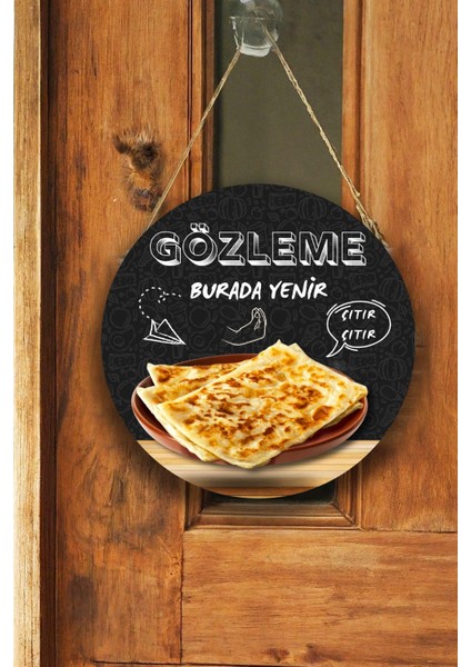 Gözleme Salonu Için Duvar, Kapı, Tek Taraflı Askılı Pano Karşılama Tabelası, Gözleme Dükkanı Süsü