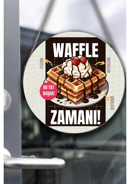 Waffle Salonu Duvar, Kapı, Çift Taraflı Askılı Pano Karşılama Tabelası, Waffle Dükkan Süsü fiyatları