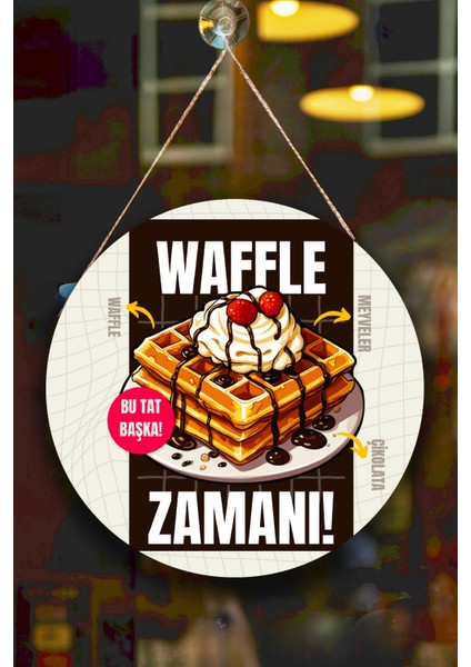 Waffle Salonu Duvar, Kapı, Çift Taraflı Askılı Pano Karşılama Tabelası, Waffle Dükkan Süsü modelleri