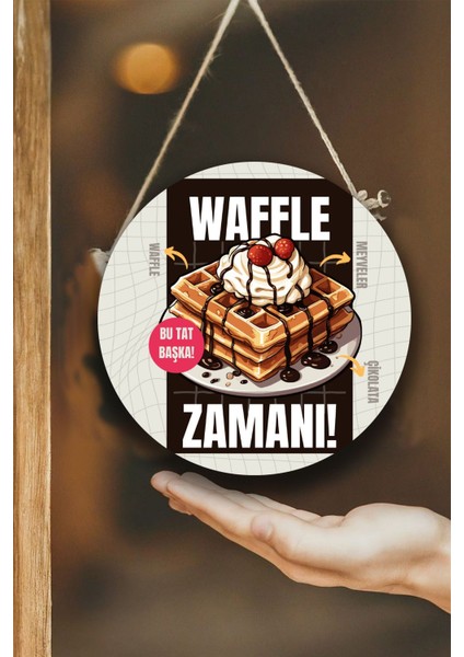 Waffle Salonu Duvar, Kapı, Çift Taraflı Askılı Pano Karşılama Tabelası, Waffle Dükkan Süsü fırsatları