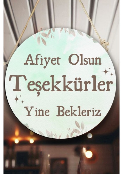 Afiyet Olsun Yazılı Restoran, Cafe, Pastane Duvar, Kapı, Tek Taraflı Askılı Pano Karşılama Tabelası modelleri