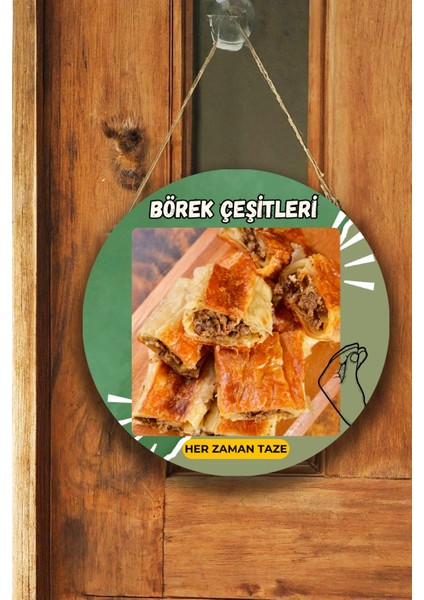 Börek Salonu Için Duvar, Kapı, Tek Taraflı Askılı Pano Karşılama Tabelası, Börek Dükkanı Tablo Süsü