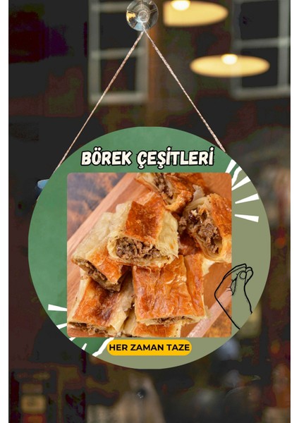 Börek Salonu Için Duvar, Kapı, Tek Taraflı Askılı Pano Karşılama Tabelası, Börek Dükkanı Tablo Süsü fiyatları