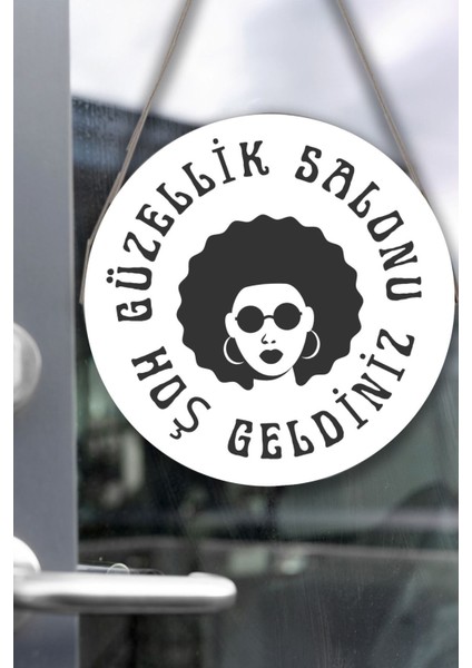 Güzellik Salonu Cam Kapı Pano Karşılama Tabelası, Kadın Kuaför Dükkan Süsü, Askılı Cam Kapı Tablosu fiyatları