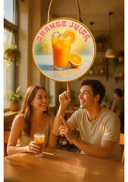 Orange Juice Portakal Suyu Temalı Kapı Süsü Tablosu – Uv Baskılı Meyve Desenli Cafe Duvar Dekoru fırsatları